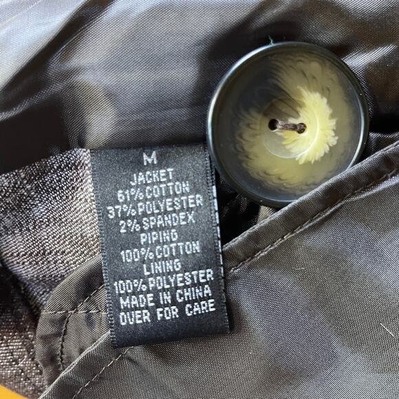 BCX Brown Peplum Button Up Jacket size M - Picture 7 of 7